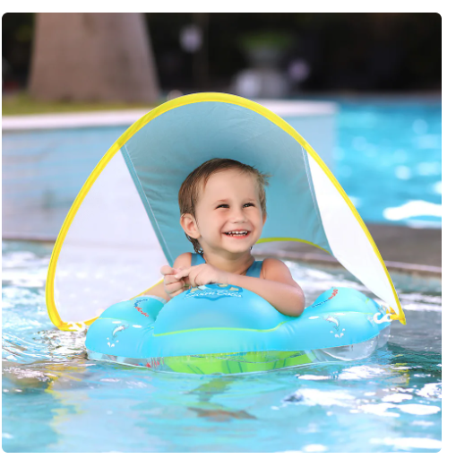 Baby inflatable pool float with canopy online