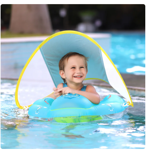 Baby Swimming Float with Canopy Safe Shaded Pool Float BabySnug