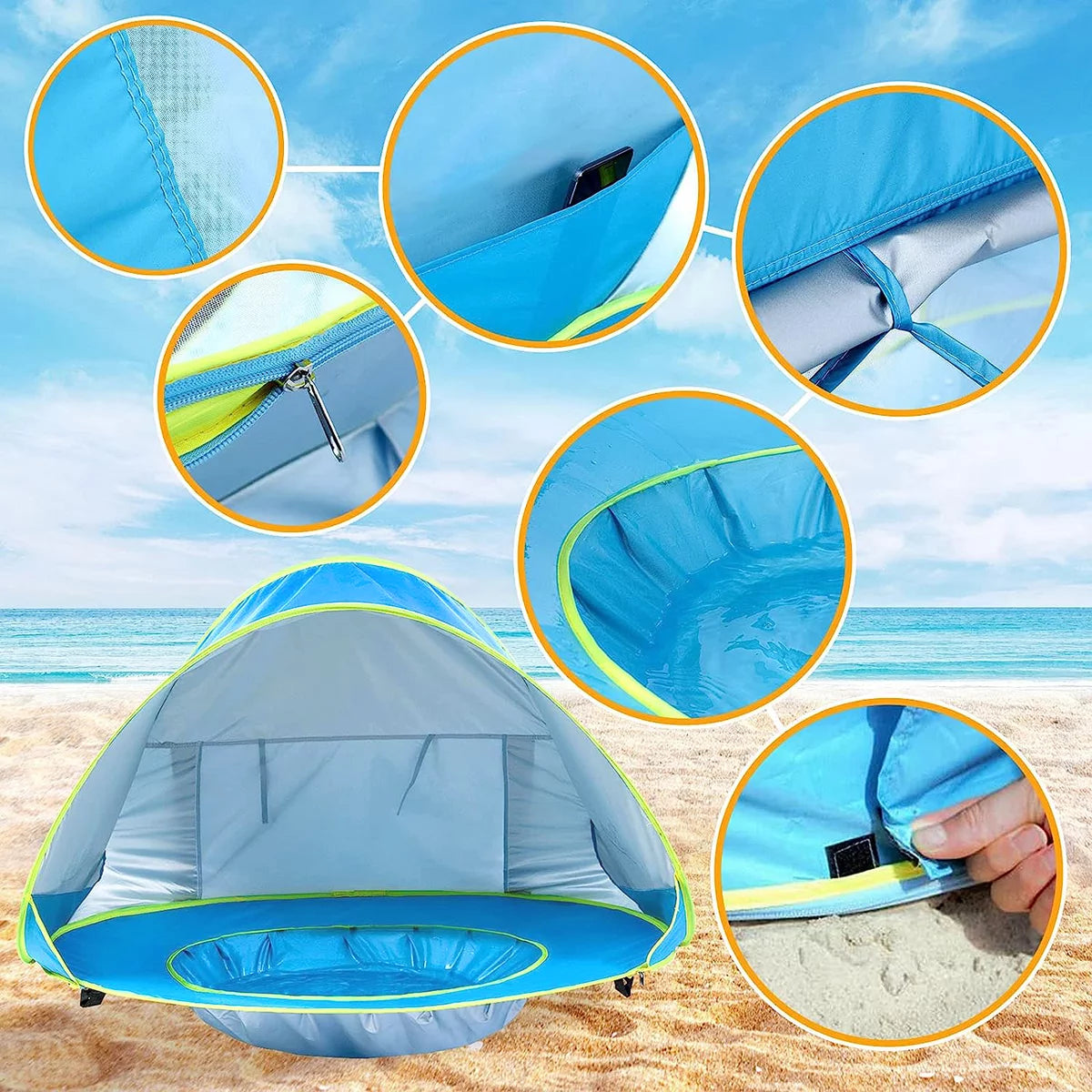 Portable Beach Tent with Shade Pool BabySnug